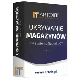 pudełko Subiekt GT - Ukrywanie Magazynów